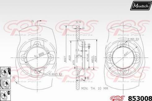 Maxtech 853008.6880 - Kočioni disk www.molydon.hr