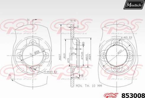 Maxtech 853008.0000 - Kočioni disk www.molydon.hr