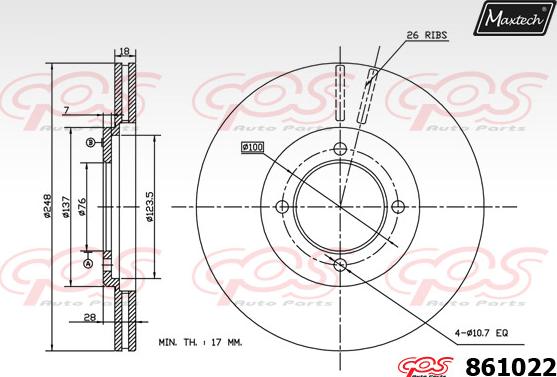 Maxtech 853008 - Kočioni disk www.molydon.hr