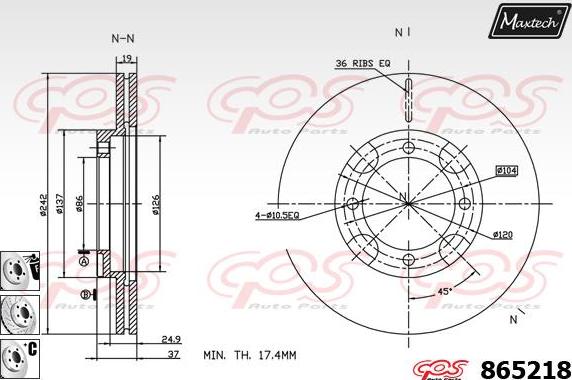 Maxtech 861025 - Kočioni disk www.molydon.hr