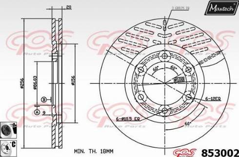 Maxtech 853002.6060 - Kočioni disk www.molydon.hr