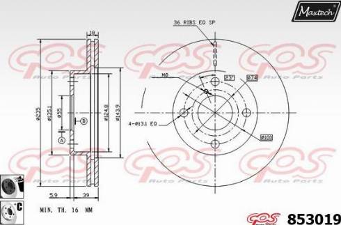 Maxtech 853019.6060 - Kočioni disk www.molydon.hr