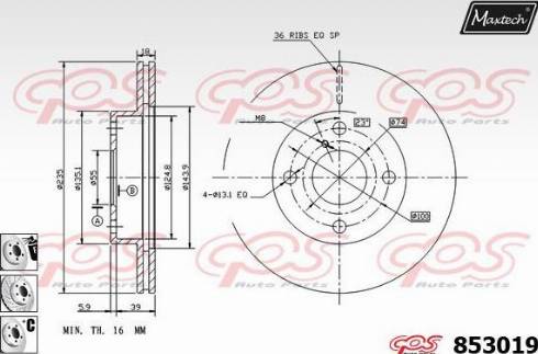 Maxtech 853019.6880 - Kočioni disk www.molydon.hr