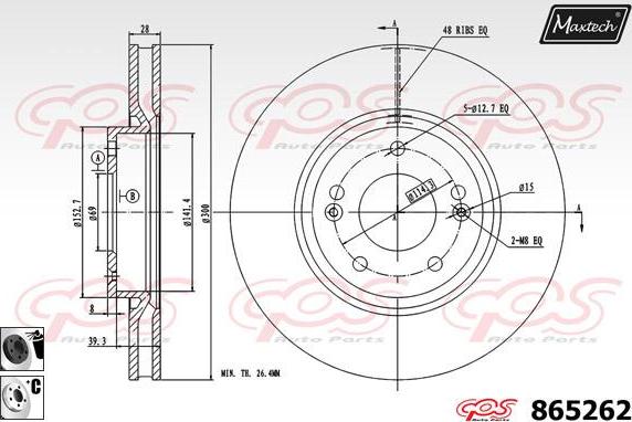 Maxtech 853019 - Kočioni disk www.molydon.hr