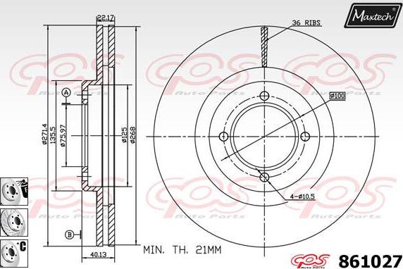 Maxtech 873604 - Kočioni disk www.molydon.hr