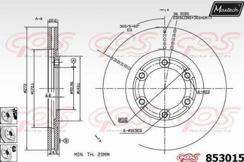 Maxtech 853015.6880 - Kočioni disk www.molydon.hr