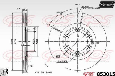 Maxtech 853015.0080 - Kočioni disk www.molydon.hr