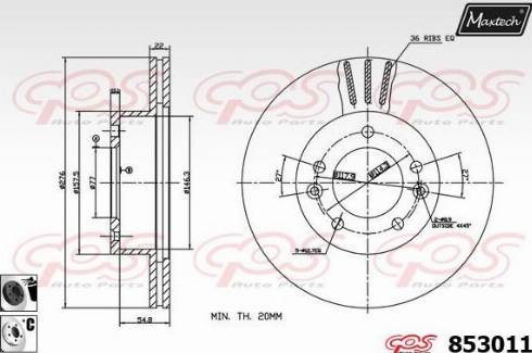 Maxtech 853011.6060 - Kočioni disk www.molydon.hr