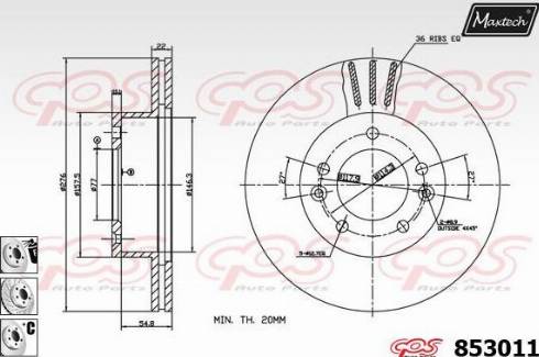 Maxtech 853011.6880 - Kočioni disk www.molydon.hr