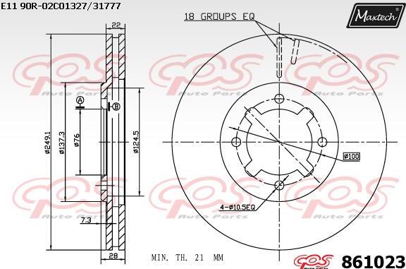 Maxtech 853011 - Kočioni disk www.molydon.hr