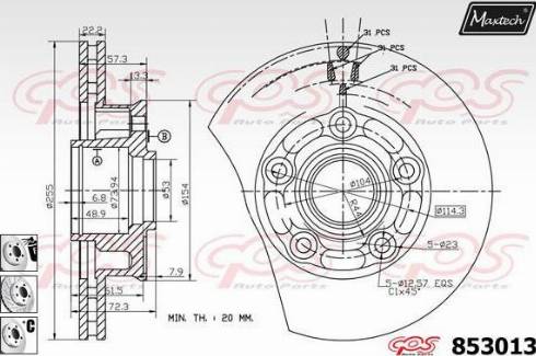 Maxtech 853013.6880 - Kočioni disk www.molydon.hr