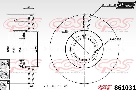 Maxtech 853013 - Kočioni disk www.molydon.hr