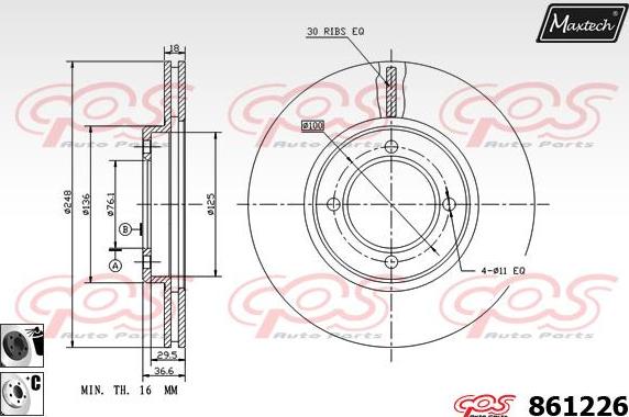 Maxtech 853012 - Kočioni disk www.molydon.hr