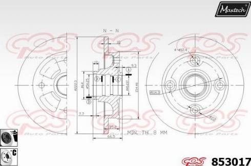 Maxtech 853017.6060 - Kočioni disk www.molydon.hr