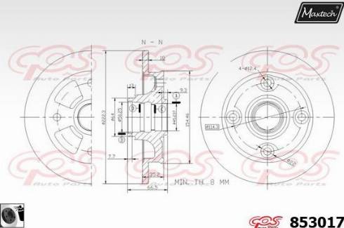 Maxtech 853017.0060 - Kočioni disk www.molydon.hr