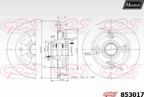 Maxtech 853017.0000 - Kočioni disk www.molydon.hr