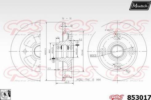 Maxtech 853017.0080 - Kočioni disk www.molydon.hr