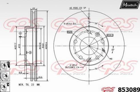 Maxtech 853089.6880 - Kočioni disk www.molydon.hr