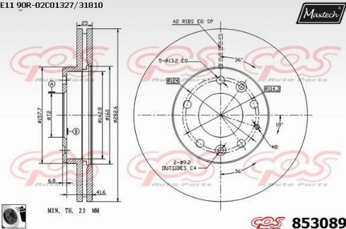 Maxtech 853089.0060 - Kočioni disk www.molydon.hr