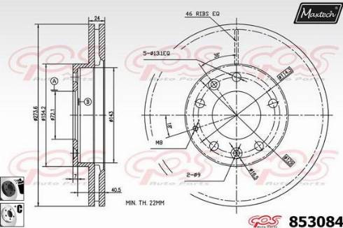 Maxtech 853084.6060 - Kočioni disk www.molydon.hr