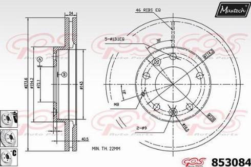 Maxtech 853084.6880 - Kočioni disk www.molydon.hr