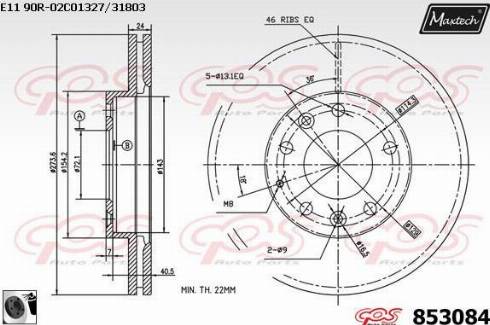 Maxtech 853084.0060 - Kočioni disk www.molydon.hr