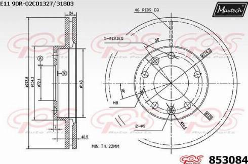 Maxtech 853084.0000 - Kočioni disk www.molydon.hr