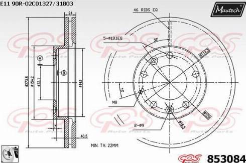 Maxtech 853084.0080 - Kočioni disk www.molydon.hr