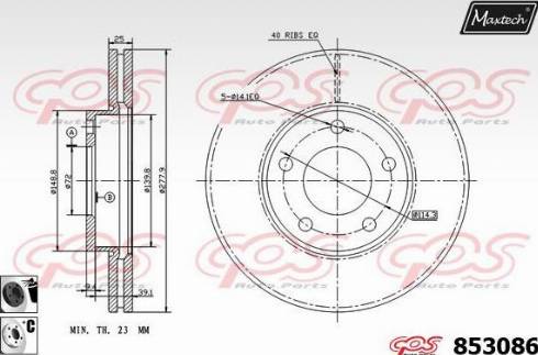 Maxtech 853086.6060 - Kočioni disk www.molydon.hr