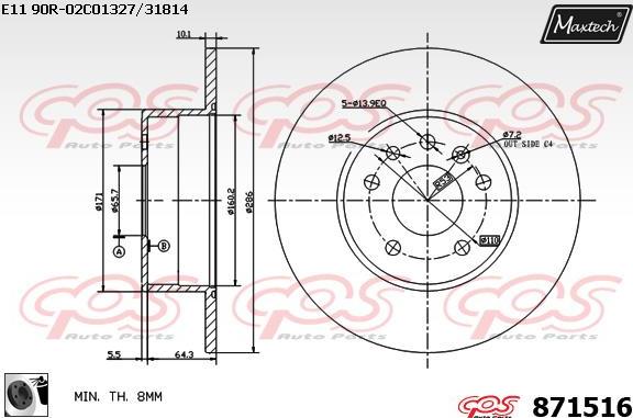 Maxtech 853086 - Kočioni disk www.molydon.hr