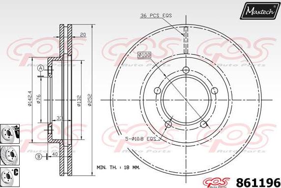 Maxtech 853080 - Kočioni disk www.molydon.hr