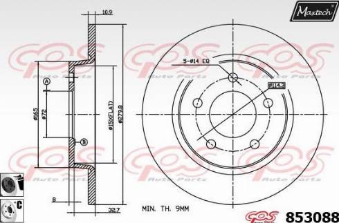 Maxtech 853088.6060 - Kočioni disk www.molydon.hr