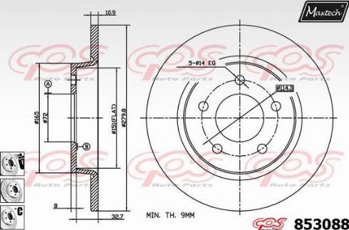 Maxtech 853088.6980 - Kočioni disk www.molydon.hr