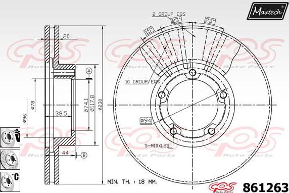 Maxtech 873614 - Kočioni disk www.molydon.hr