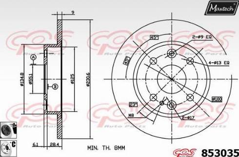 Maxtech 853035.6060 - Kočioni disk www.molydon.hr