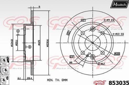 Maxtech 853035.6880 - Kočioni disk www.molydon.hr