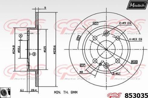 Maxtech 853035.0060 - Kočioni disk www.molydon.hr