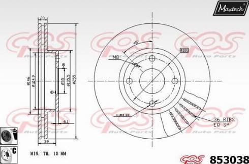 Maxtech 853038.6060 - Kočioni disk www.molydon.hr