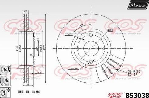 Maxtech 853038.6880 - Kočioni disk www.molydon.hr