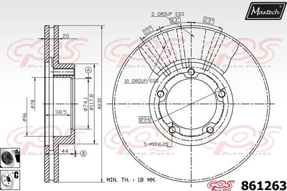 Maxtech 853038 - Kočioni disk www.molydon.hr