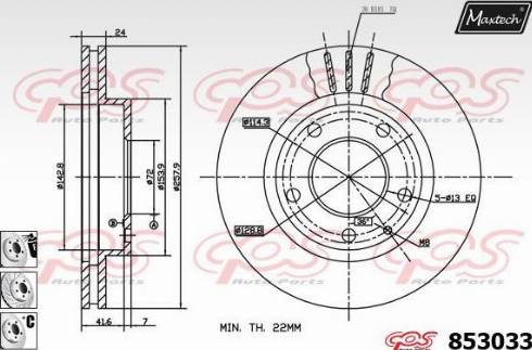 Maxtech 853033.6880 - Kočioni disk www.molydon.hr