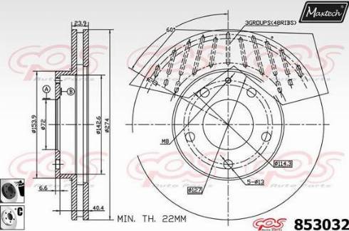 Maxtech 853032.6060 - Kočioni disk www.molydon.hr