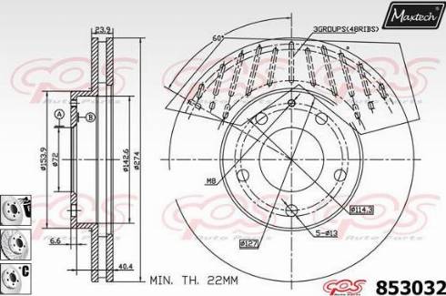 Maxtech 853032.6880 - Kočioni disk www.molydon.hr