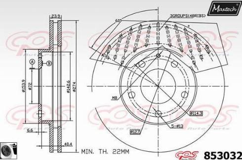 Maxtech 853032.0060 - Kočioni disk www.molydon.hr