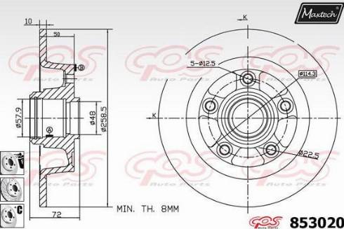 Maxtech 853020.6980 - Kočioni disk www.molydon.hr