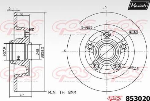 Maxtech 853020.0000 - Kočioni disk www.molydon.hr