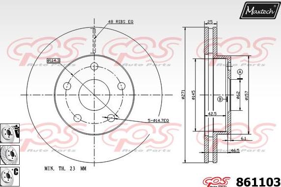 Maxtech 853075 - Kočioni disk www.molydon.hr