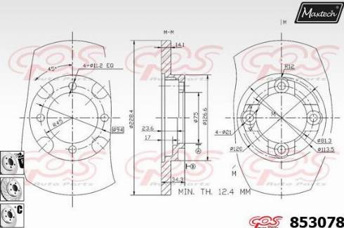 Maxtech 853078.6980 - Kočioni disk www.molydon.hr