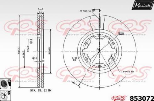 Maxtech 853072.6060 - Kočioni disk www.molydon.hr