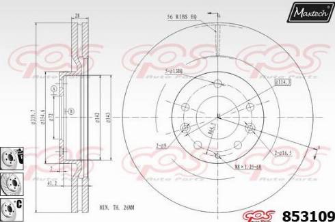 Maxtech 853109.6880 - Kočioni disk www.molydon.hr